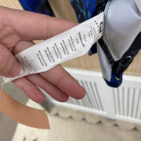 Fabletics Blue Print Jacket Size Small - Picture 4 of 5